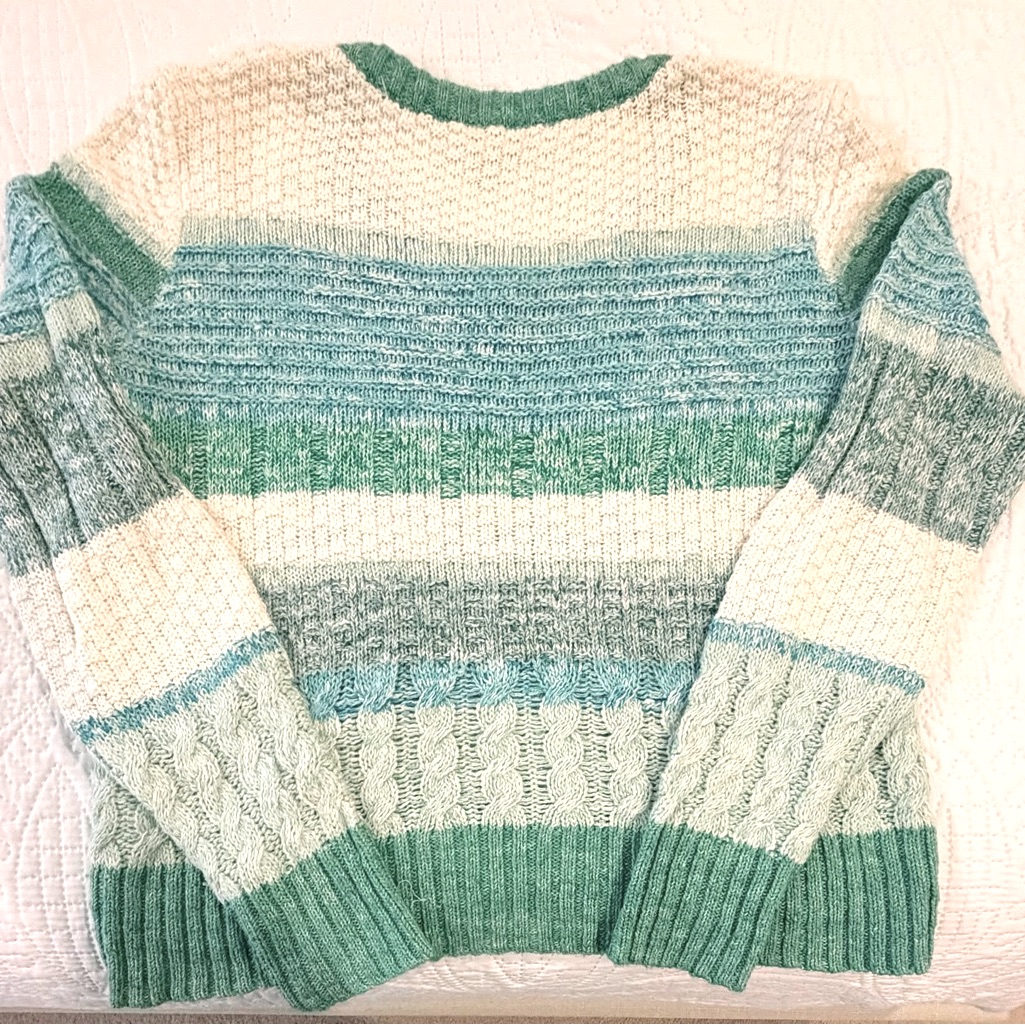 Cabi Mix Stitch V-Neck, Julep Stripe, Small, Spring 2022